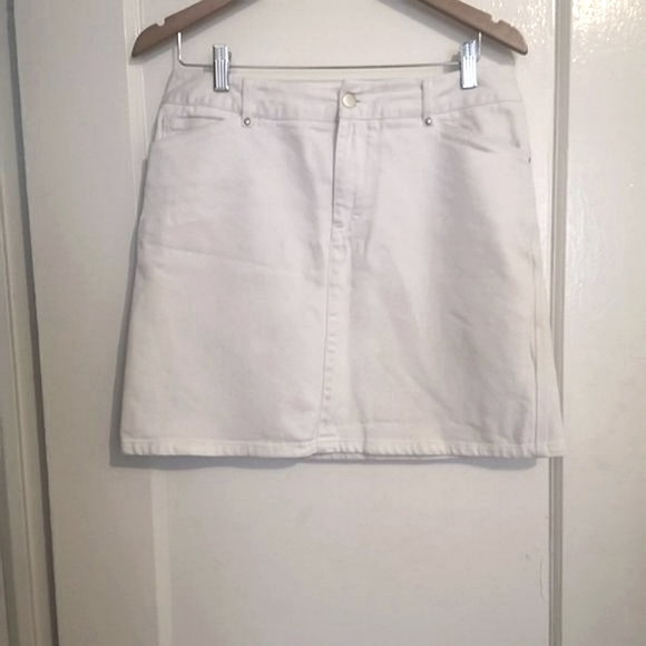 Tahari white cotton mini skirt - Picture 2 of 11